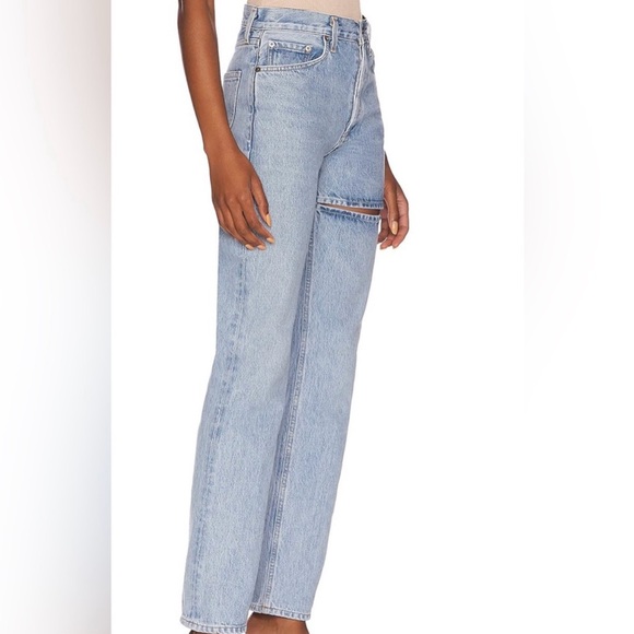 Agolde Lana Mid Rise Straight Slice - Picture 2 of 13